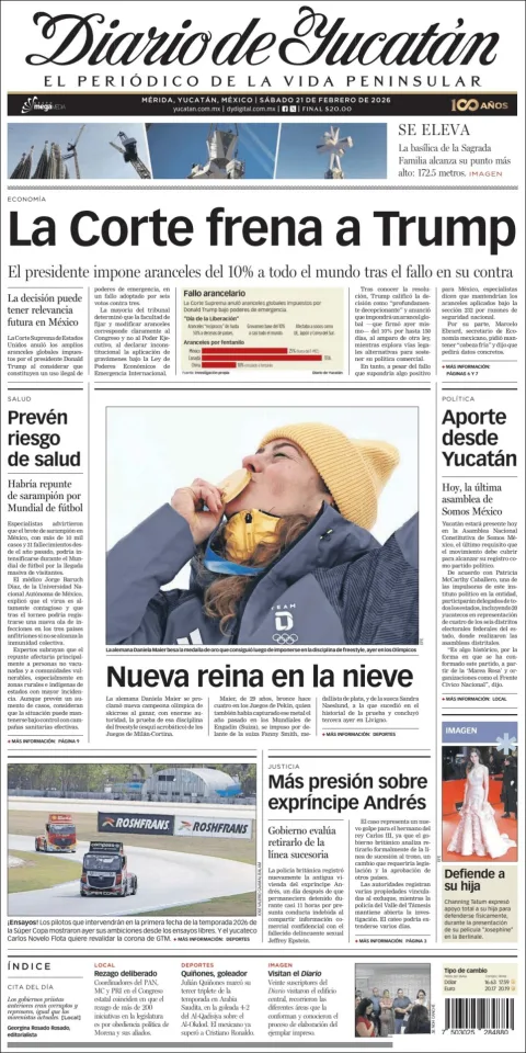 Portada de Diario de Yucatán
