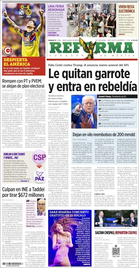 Portada de Reforma