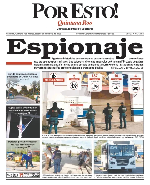 Portada de Por Esto (quintana Roo Chetumal)