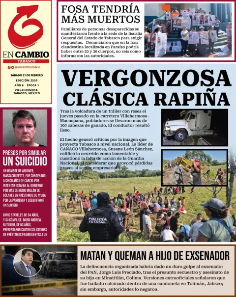 Portada de En Cambio - Tabasco (contraportada)