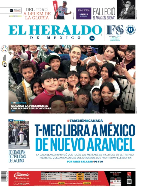 Portada de El Heraldo de Mexico