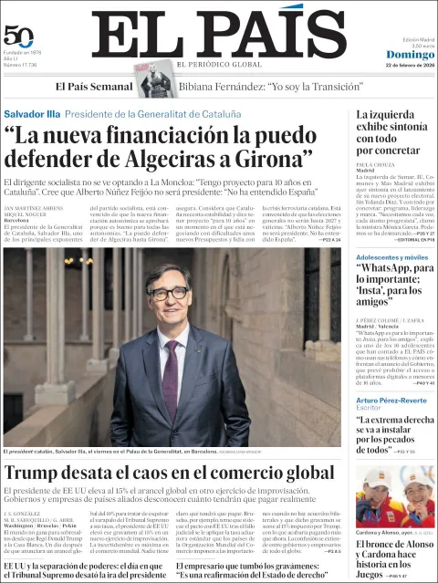 Portada de El Pais
