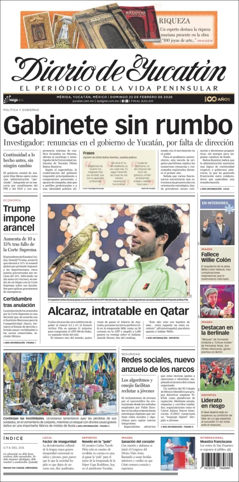 Portada de Diario de Yucatán
