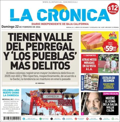 Portada de La Cronica