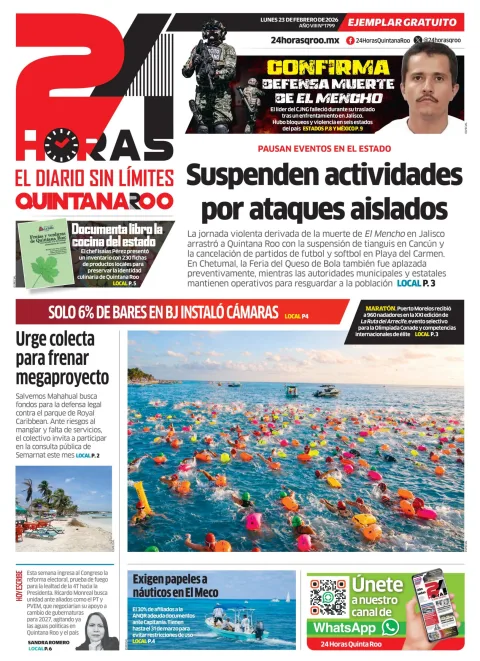 Portada de 24 Horas Quintana Roo