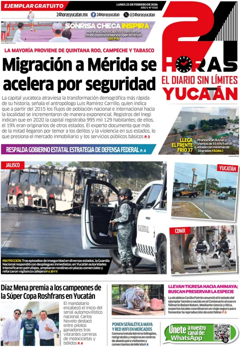 Portada de 24 Horas Yucatan