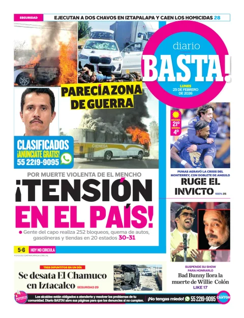 Portada de Basta! (contraportada)