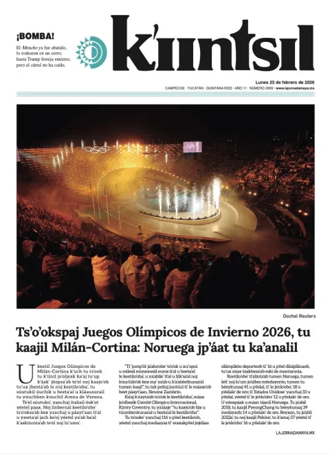 Portada de La Jornada - Kiintsil del lunes, 23 de febrero de 2026