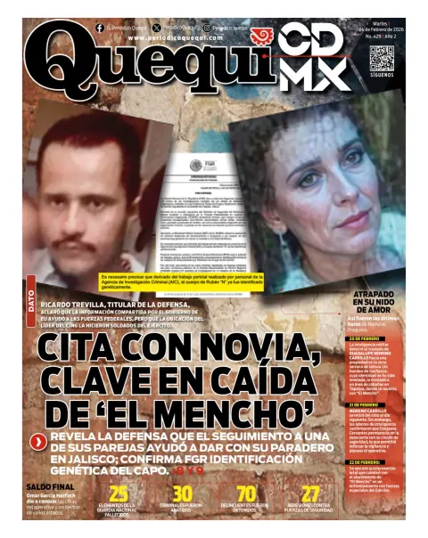 Portada de Quequi CDMX del martes, 24 de febrero de 2026