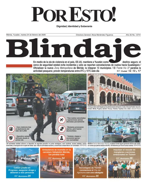 Portada de Por Esto (merida, Yucatan) del martes, 24 de febrero de 2026