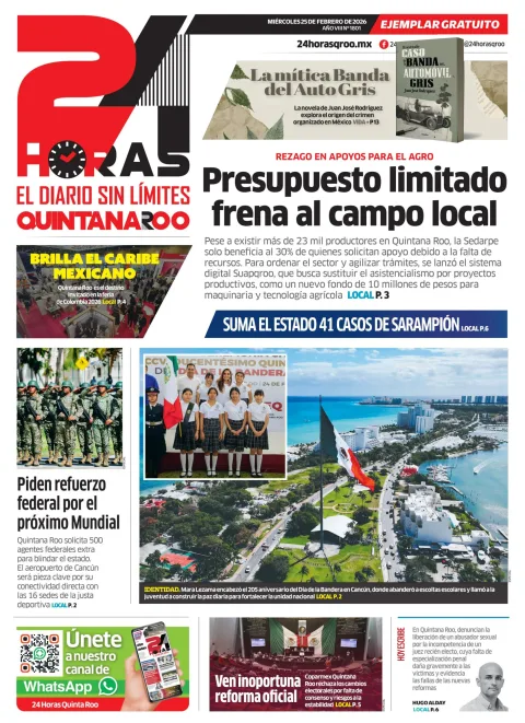 Portada de 24 Horas Quintana Roo