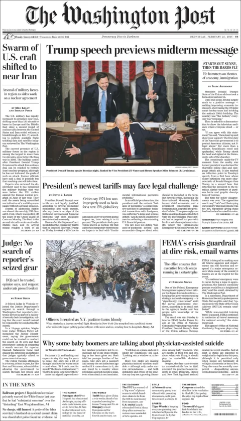 Portada de The Washington Post