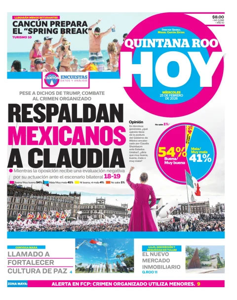 Portada de Quintana Roo Hoy (portada)
