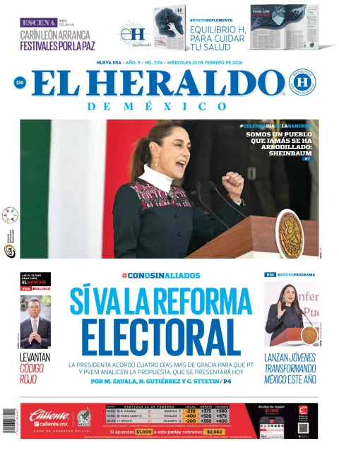 Portada de El Heraldo de Mexico