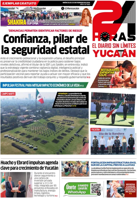 Portada de 24 Horas Yucatan