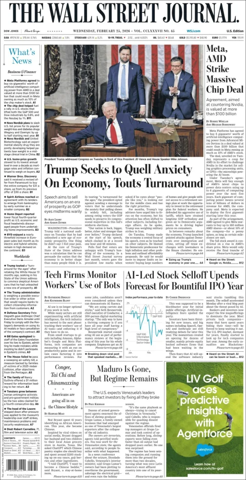 Portada de The Wall Street Journal
