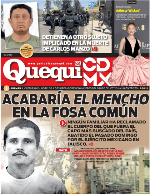 Portada de Quequi CDMX (contraportada) del miércoles, 25 de febrero de 2026