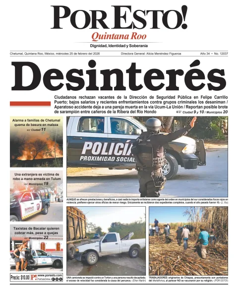 Portada de Por Esto (quintana Roo Chetumal)