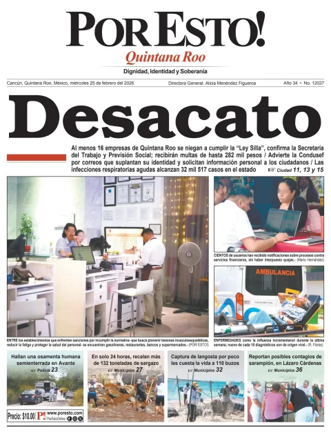 Portada de Por Esto (quintana Roo Cancun)