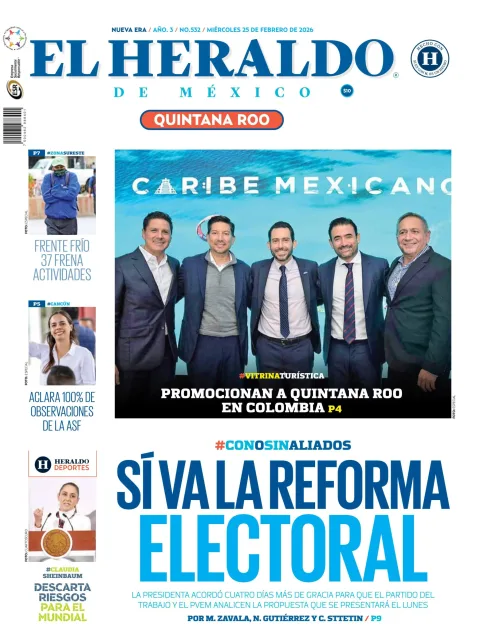 Portada de El Heraldo de Mexico - Quintana Roo