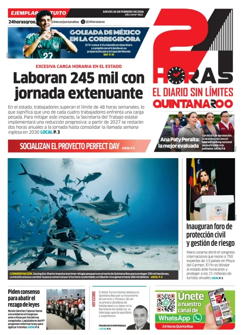 Portada de 24 Horas Quintana Roo