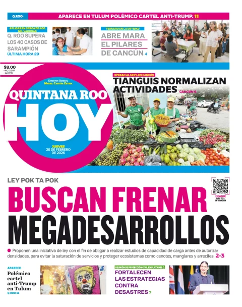 Portada de Quintana Roo Hoy (portada)