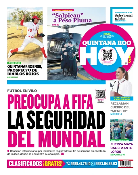 Portada de Quintana Roo Hoy (contraportada)