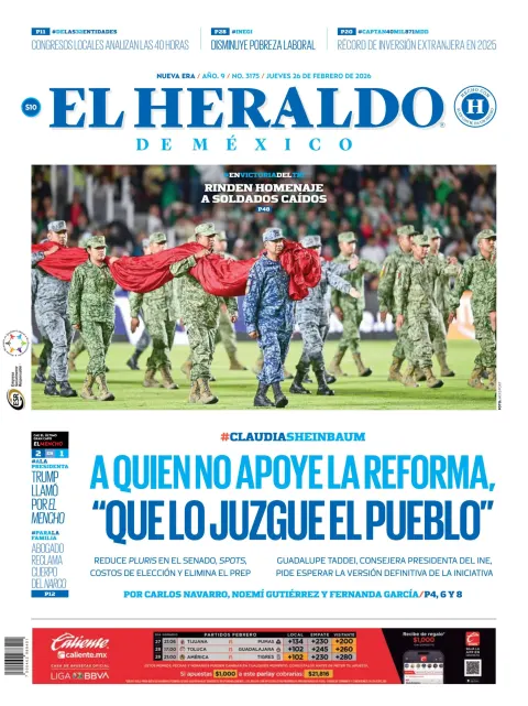 Portada de El Heraldo de Mexico