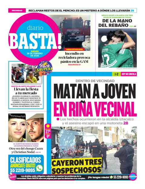 Portada de Basta! (contraportada)