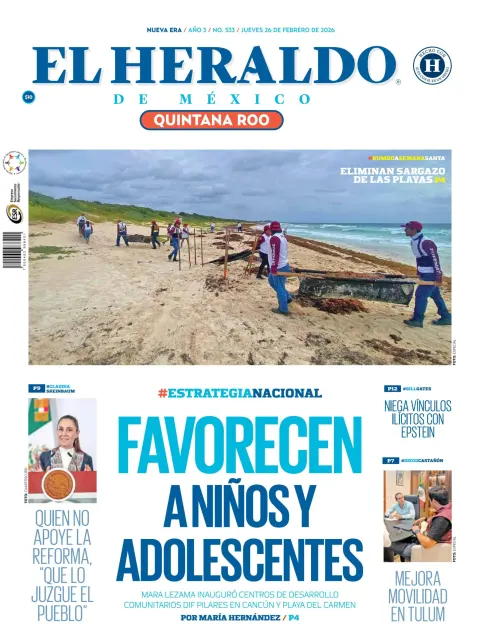 Portada de El Heraldo de Mexico - Quintana Roo