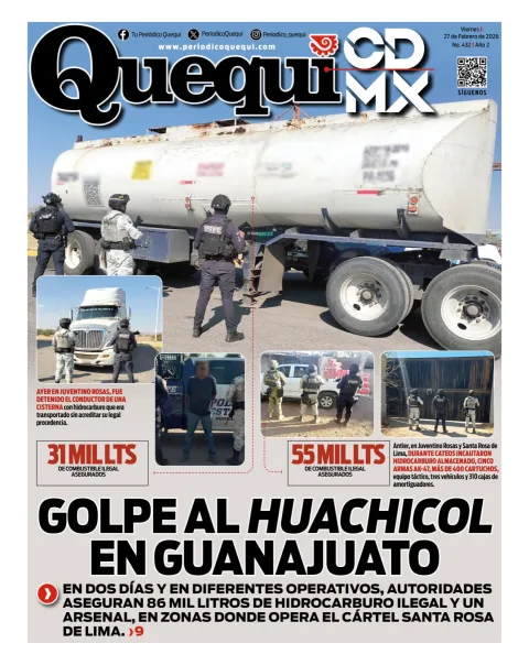Portada de Quequi CDMX del viernes, 27 de febrero de 2026