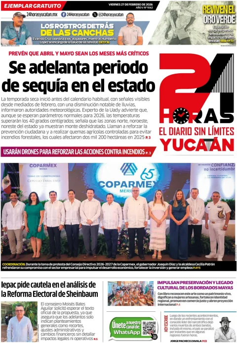Portada de 24 Horas Yucatan