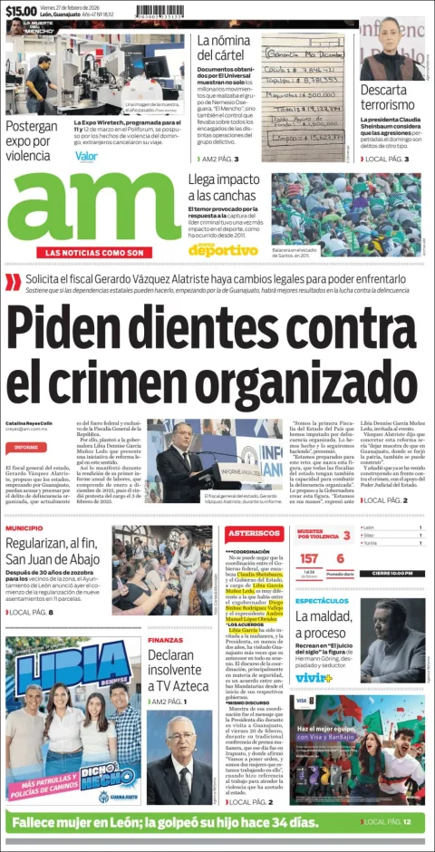 Portada de Am Corredor Industrial del viernes, 27 de febrero de 2026