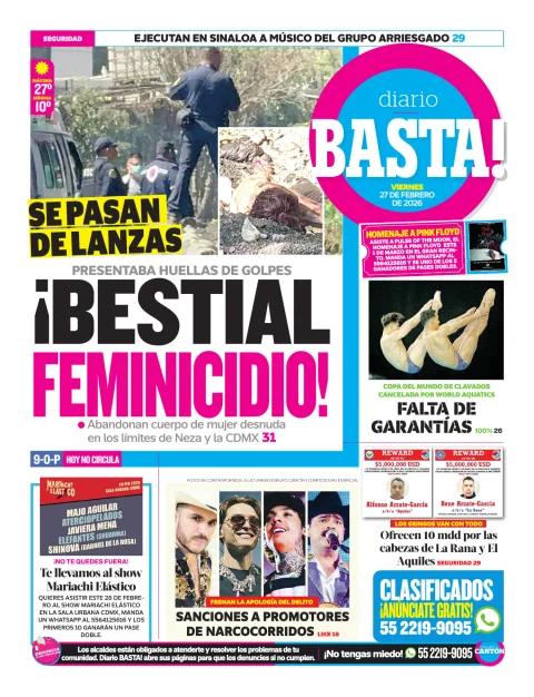 Portada de Basta! (contraportada)