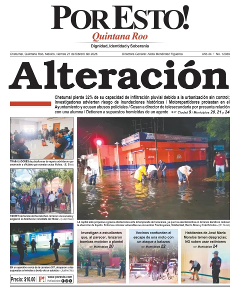 Portada de Por Esto (quintana Roo Chetumal)