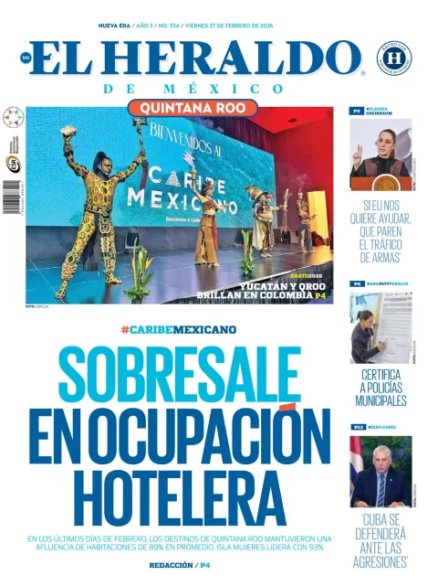 Portada de El Heraldo de Mexico - Quintana Roo