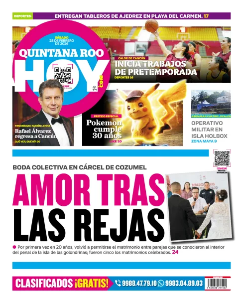 Portada de Quintana Roo Hoy (contraportada)