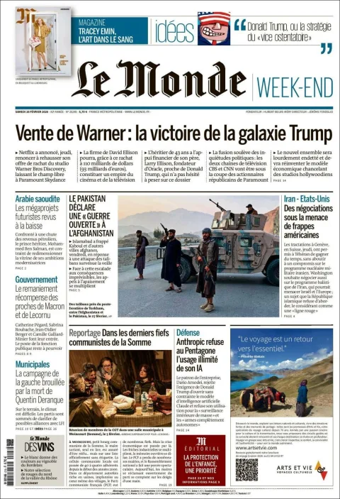 Portada de Le Monde