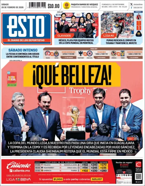 Portada de Esto del sábado, 28 de febrero de 2026