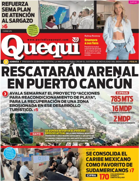 Portada de Quequi (contraportada) del sábado, 28 de febrero de 2026