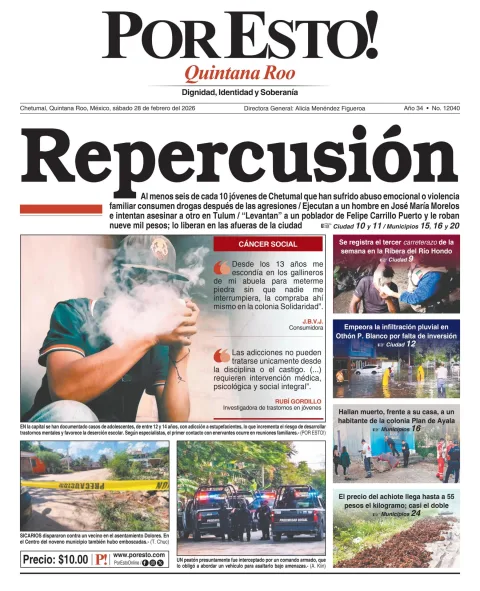 Portada de Por Esto (quintana Roo Chetumal)