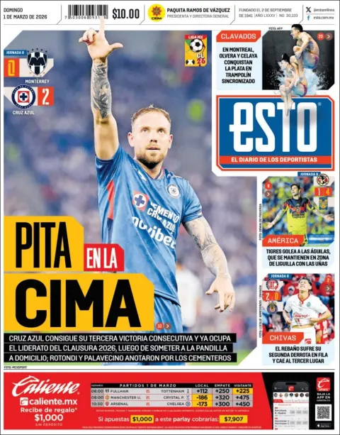 Portada de Esto del domingo, 1 de marzo de 2026