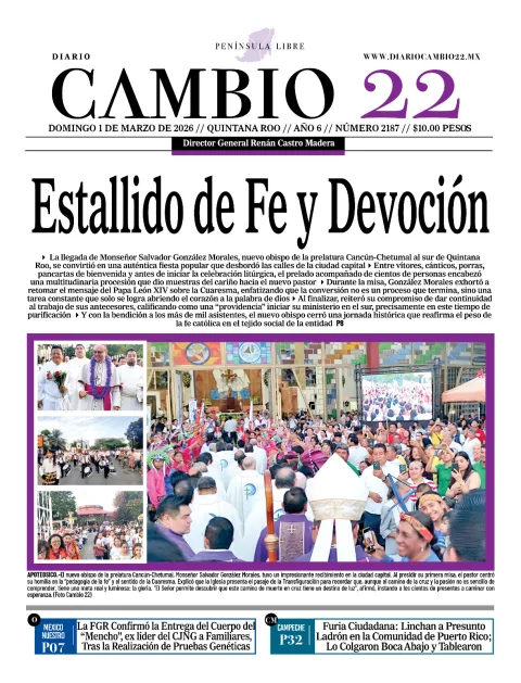 Portada de Diario Cambio 22 (portada)