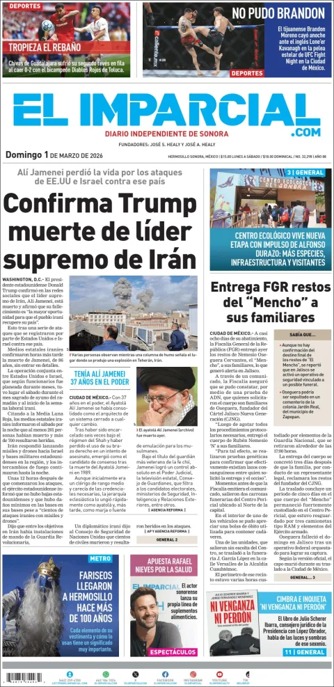 Portada de El Imparcial