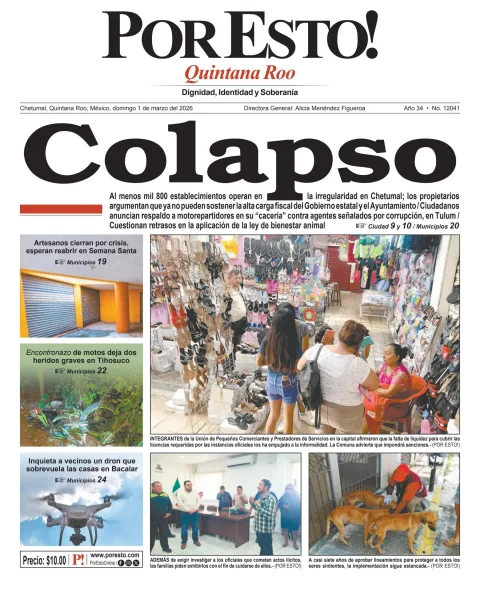 Portada de Por Esto (quintana Roo Chetumal)