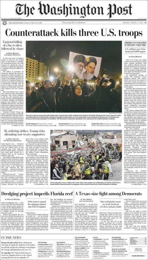 Portada de The Washington Post