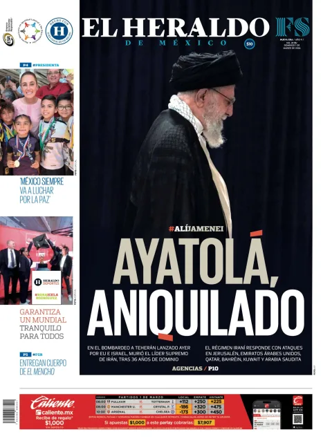 Portada de El Heraldo de Mexico