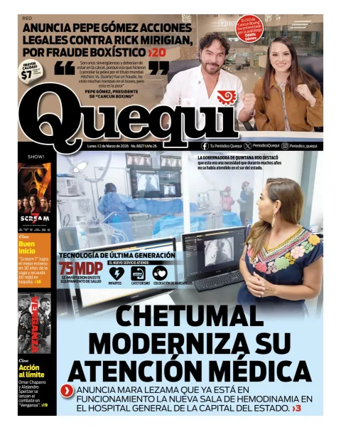 Portada de Quequi del lunes, 2 de marzo de 2026
