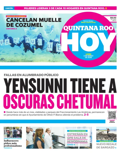 Portada de Quintana Roo Hoy (portada)