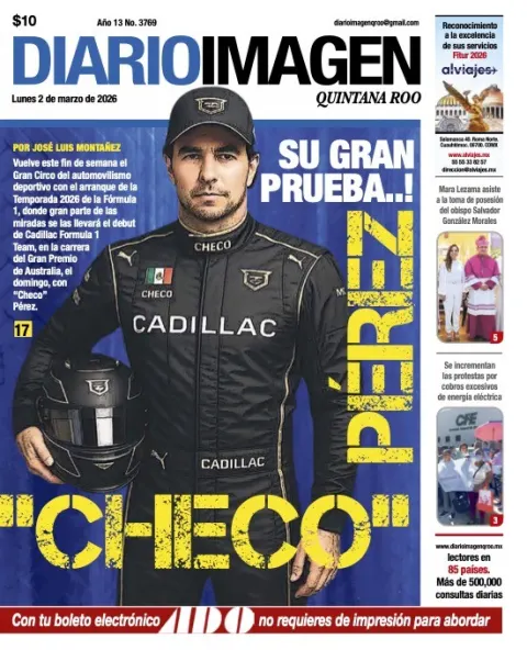 Portada de Diario Imagen Quintana Roo del lunes, 2 de marzo de 2026